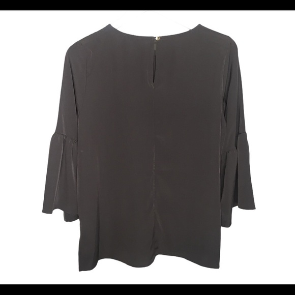 BOBEAU (Nordstrom) Blouse With 3/4 Bell Sleeve Detail  Olive Green Size Medium - Picture 9 of 10